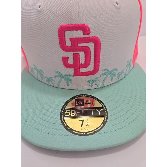 San Diego Padres City Connect New Era 59FIFTY MLB Fitted Cap Hat Colorful White - Picture 4 of 16